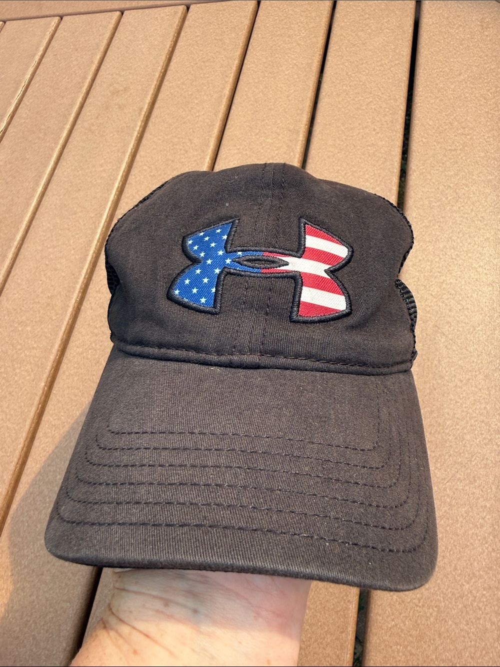 Under Armour Trucker Hat American Flag Cap